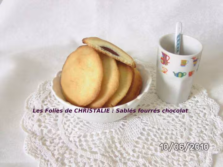 Sables fourres au chocolat