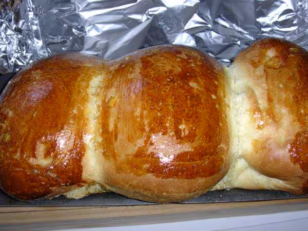 Brioche le dessus en gros plan