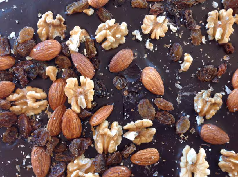 Chocolat aux mendiants