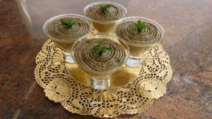 Creme de lentilles vertes a la menthe