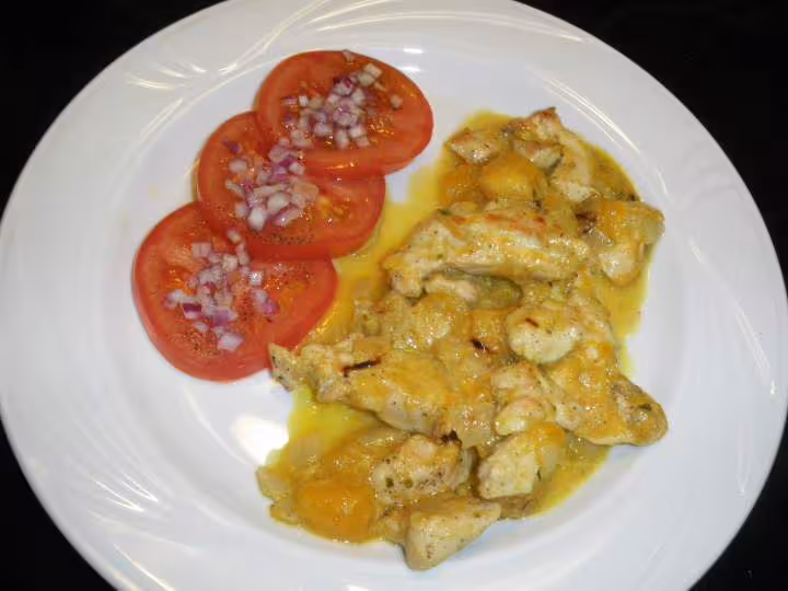 Blanc de poulet a la mangue