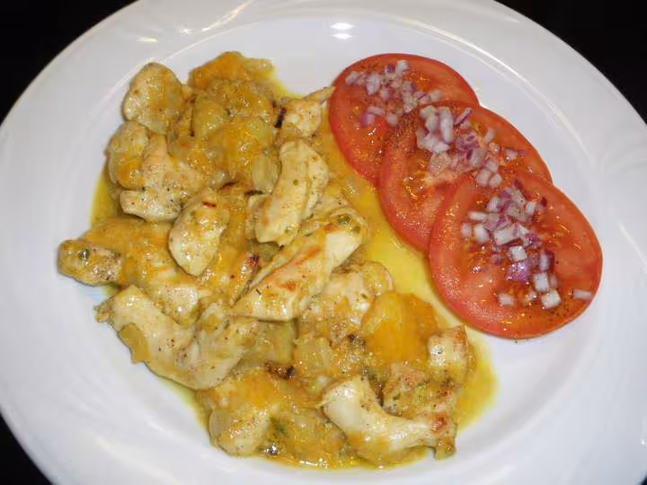 Blanc de poulet a la mangue