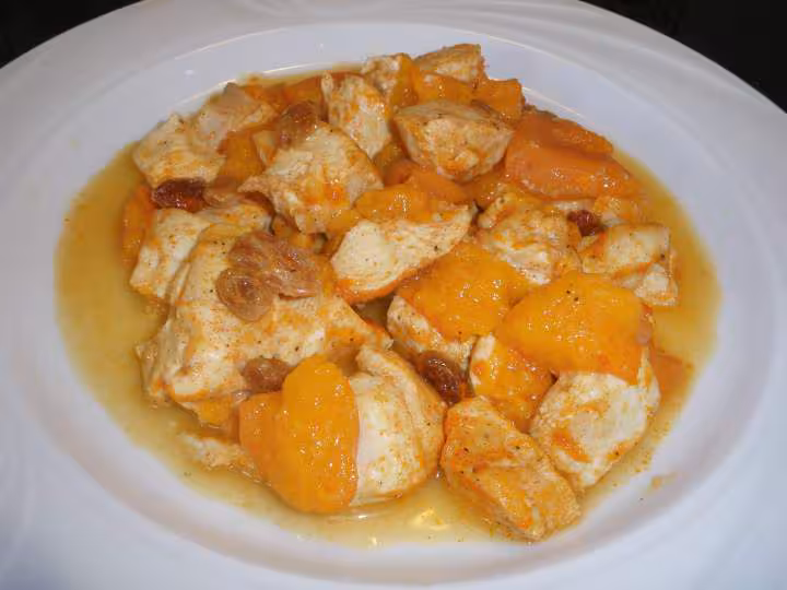 Blanc de poulet aux abricots