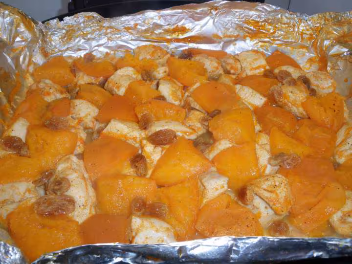 Blanc de poulet aux abricots