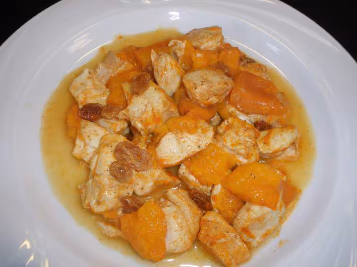 Blanc de poulet aux abricots