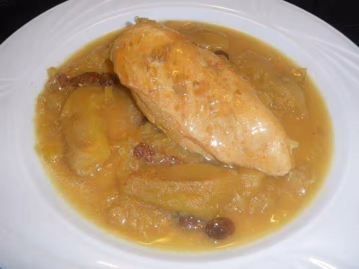 Blancs de poulet aux pommes