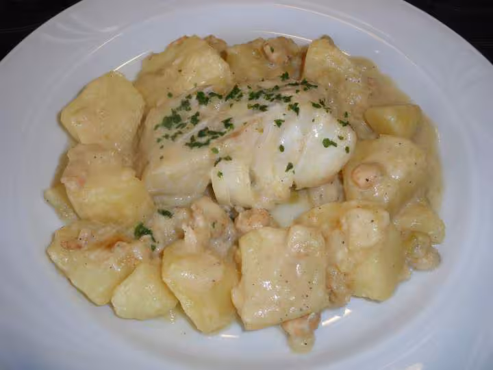 Cabillaud aux crevettes