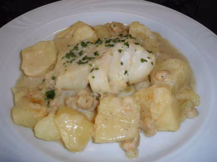 Cabillaud aux crevettes