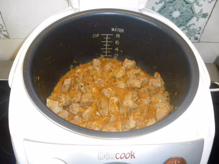 Dinde au curry rouge