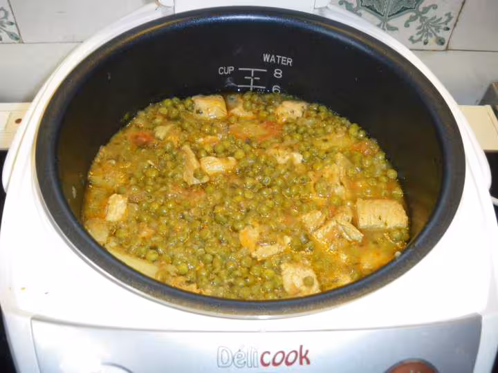 Dinde aux petits pois