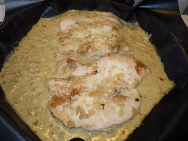 Escalopes de dinde aux 2 moutardes