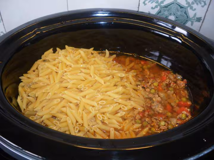 Minis pennes a la mijoteuse