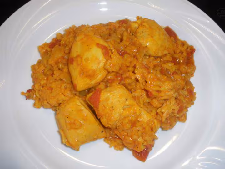 Paella de poulet