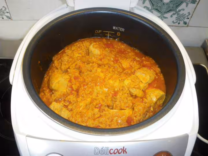 Paella de poulet