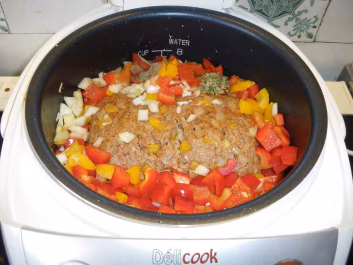 Pain de veau aux poivrons