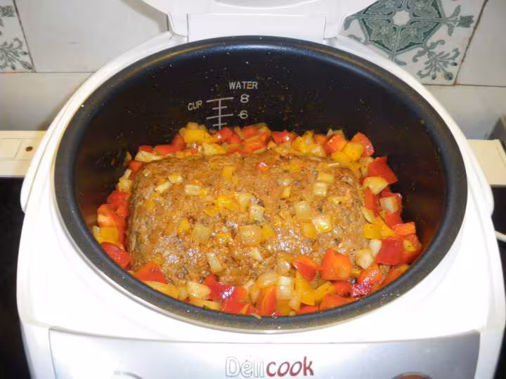 Pain de veau aux poivrons
