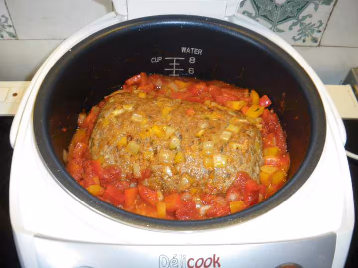 Pain de veau aux poivrons
