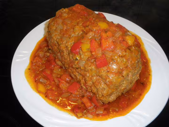 Pain de veau aux poivrons