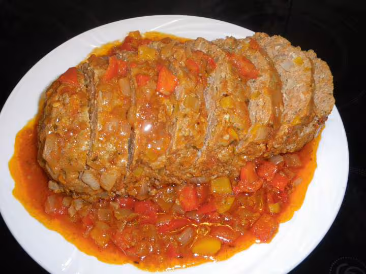 Pain de veau aux poivrons