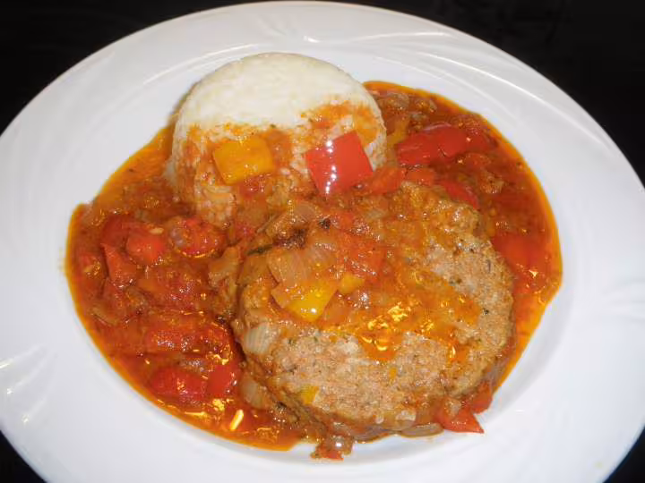 Pain de veau aux poivrons