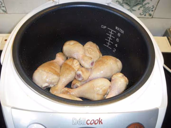 Pilons de poulet aux oignons