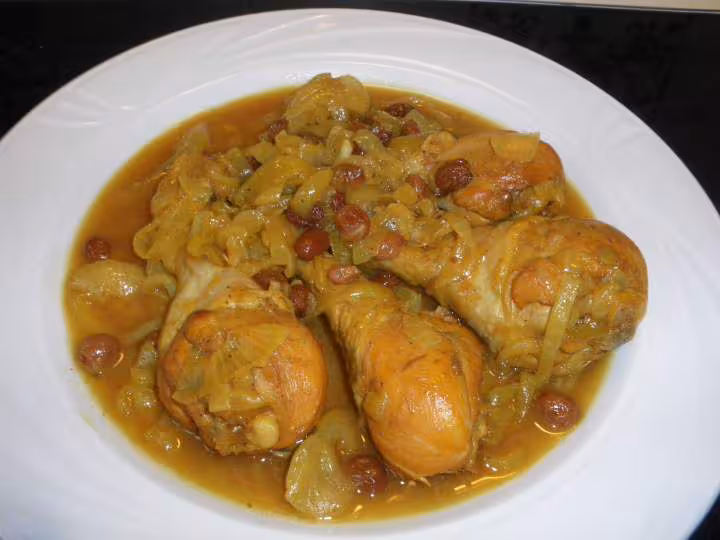 Pilons de poulet aux oignons
