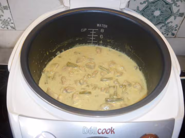 Poulet au curry vert