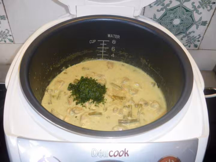 Poulet au curry vert