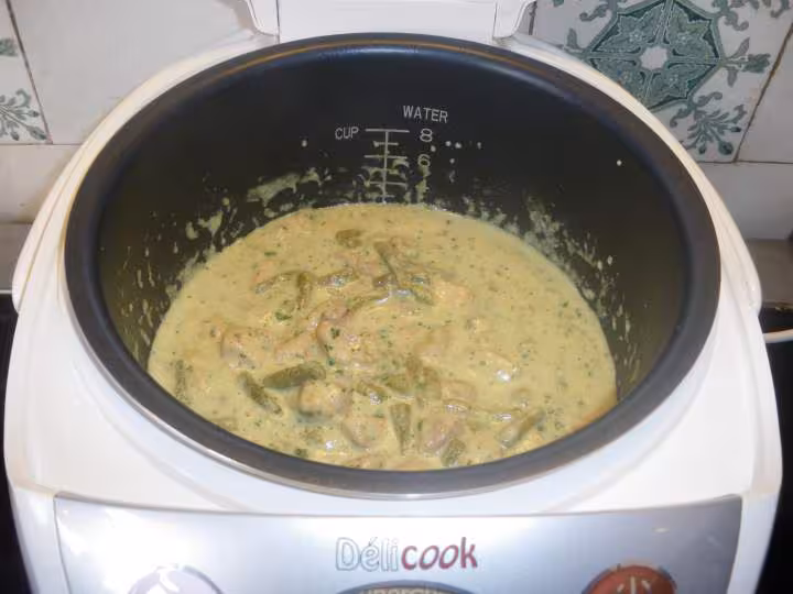 Poulet au curry vert