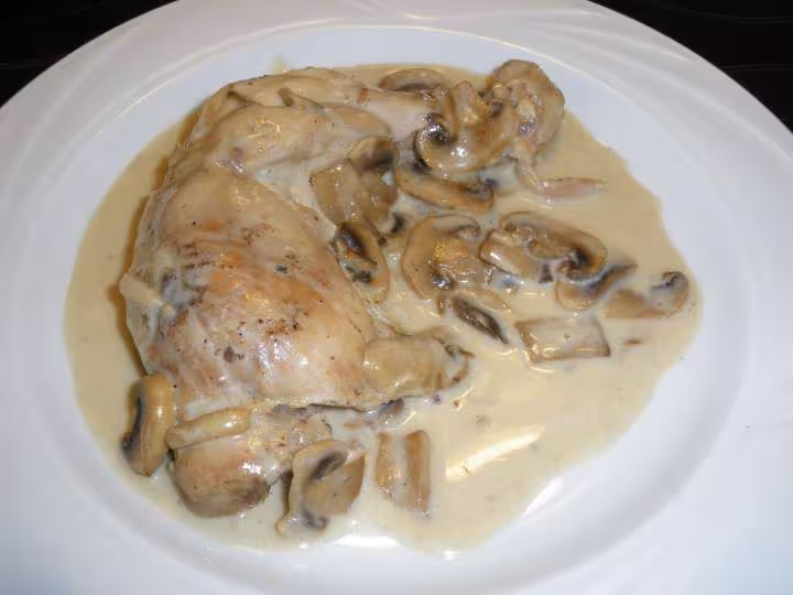Poulet aux champignons