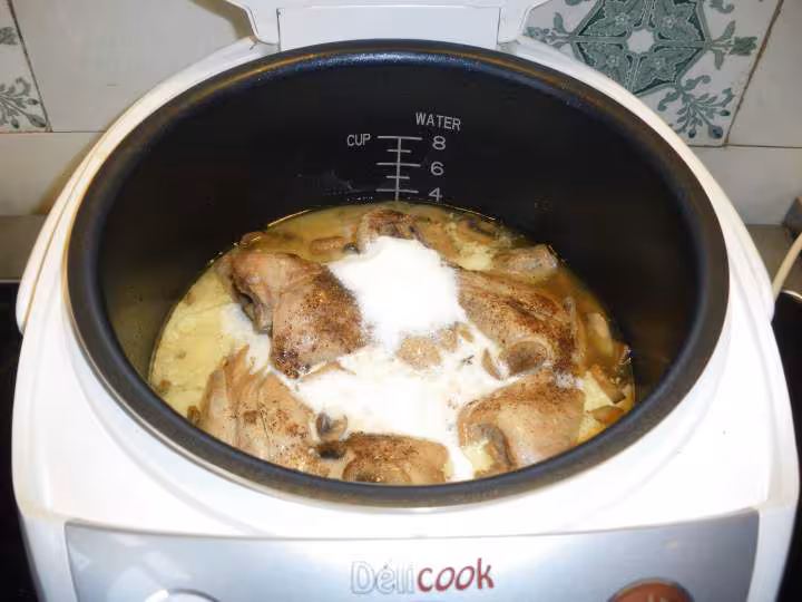 Poulet aux champignons