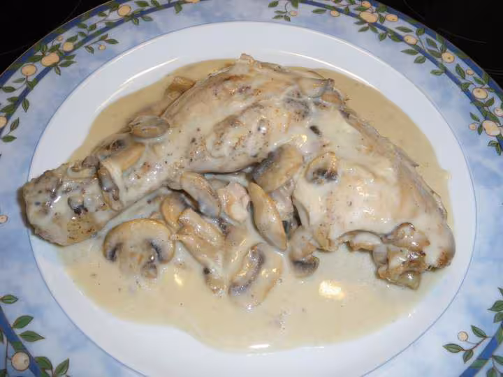 Poulet aux champignons