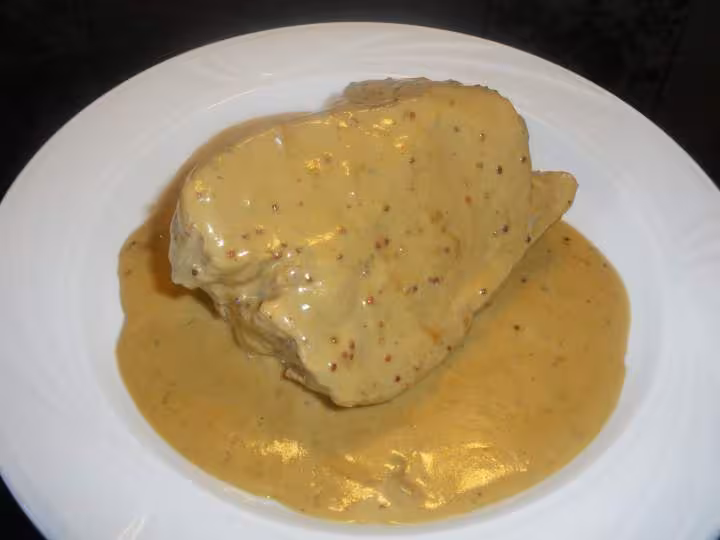Roti de veau a la moutarde
