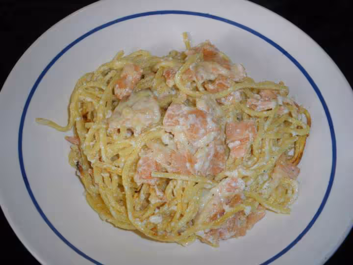 Spaghettis au saumon