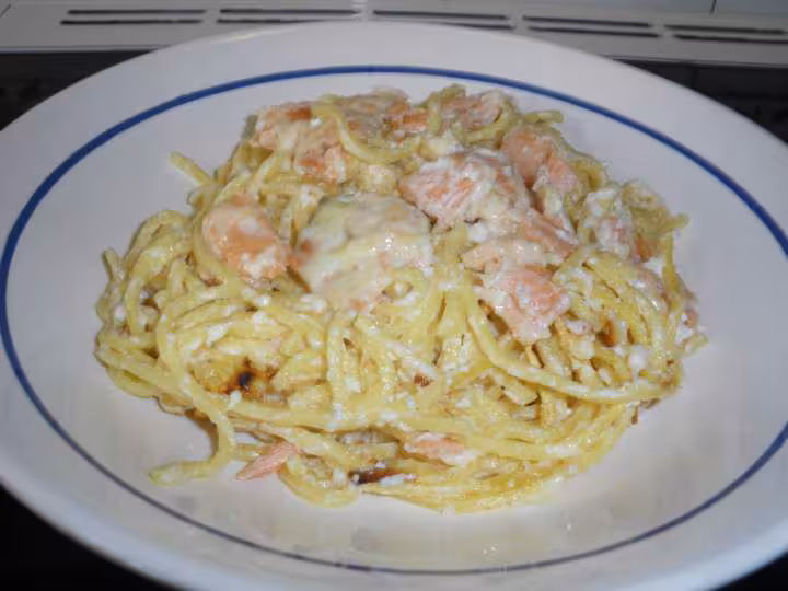 Spaghettis au saumon