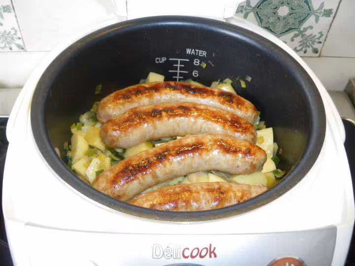 Stoemp aux poireaux et saucisses