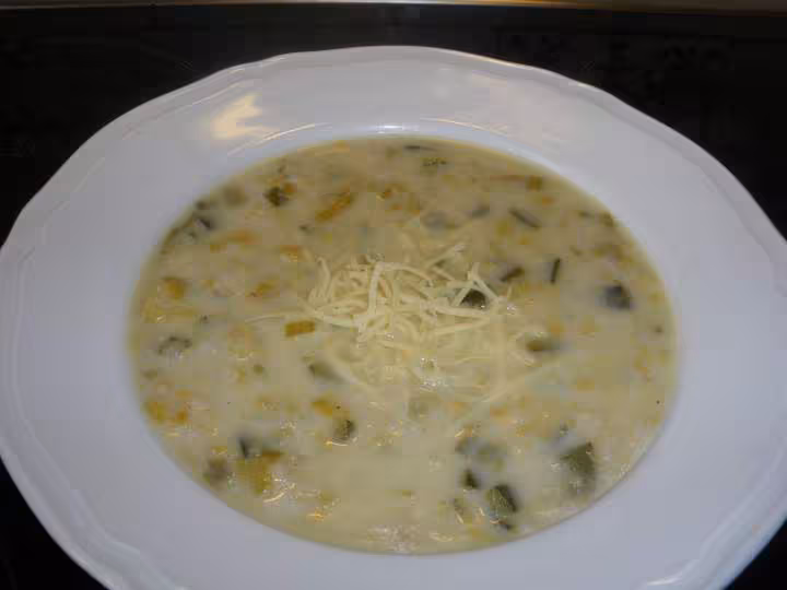 Veloute vert au riz