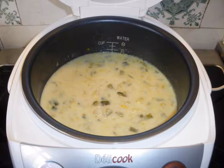 Veloute vert au riz