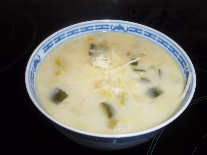 Veloute vert au riz