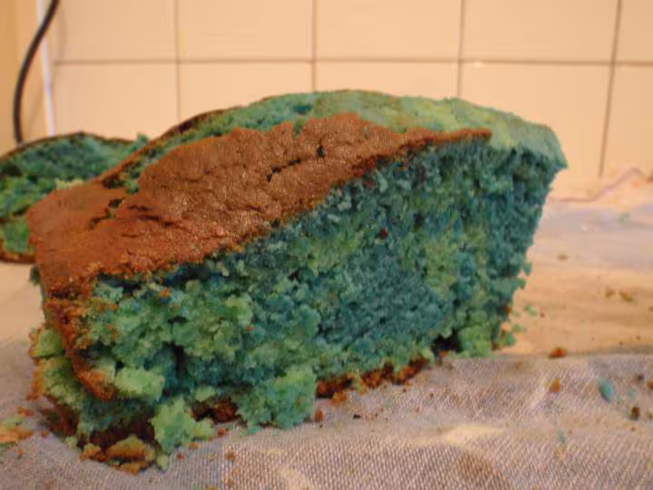 Gateau au yaourt bleu
