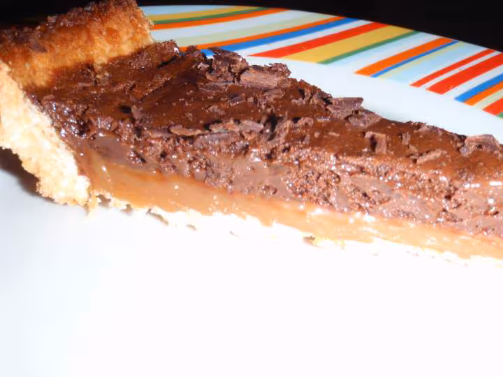 Tarte caramel mousse au chocolat