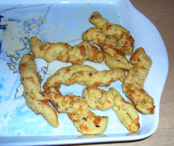 Batonnets croustillants au fromage et au basilic hmmmmmm
