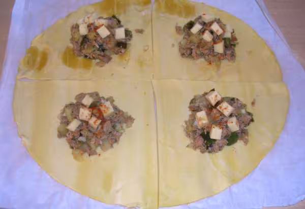 Friands au thon et au poivron preparation