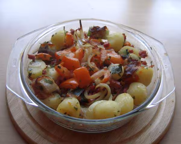 Gratin leger au vin blanc et aux herbes hmmmmmmm