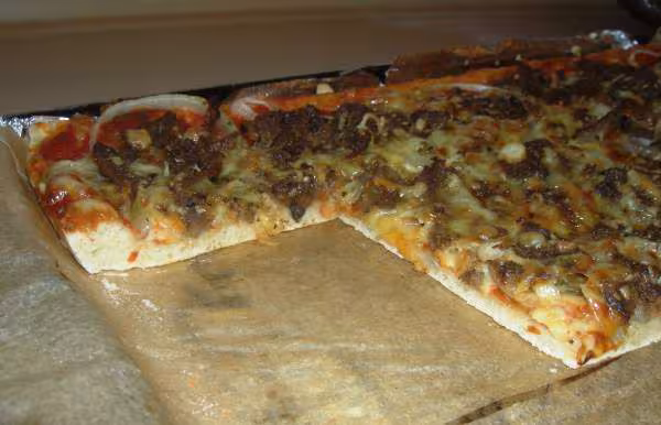 Pizza kebab pate faite maison hmmmmmmmmm