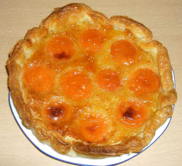 Tarte aux abricots creme aux oeufs un delice