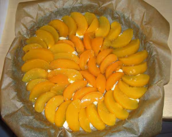 Tarte tatin aux peches garniture