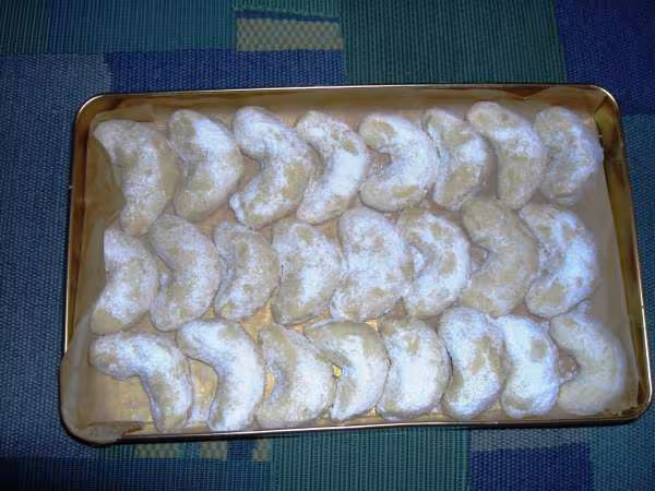 Vanillekipferln ou croissants a la vanille