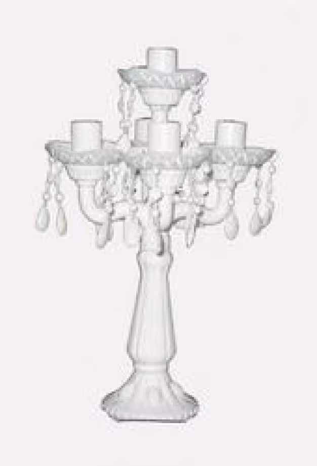 Chandelier baroque blanc