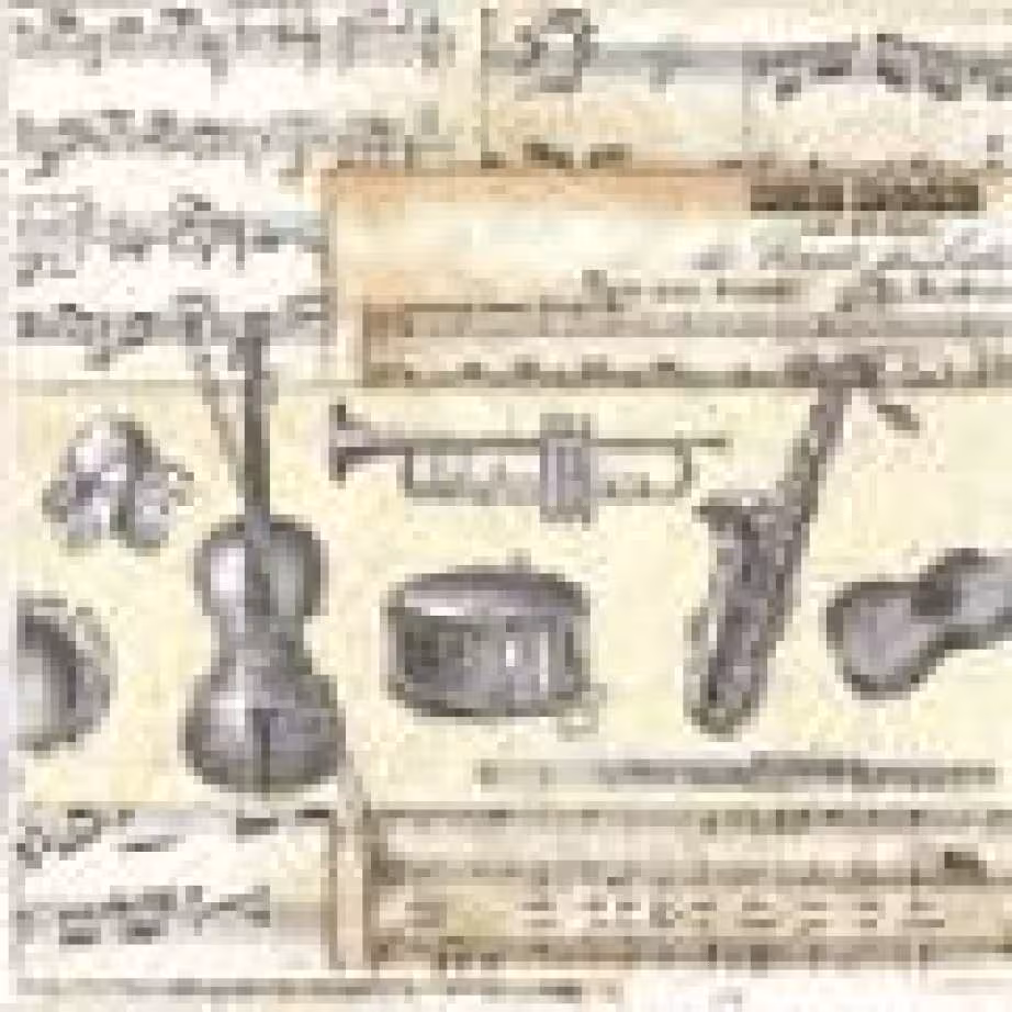 Serviettes paper decor musique